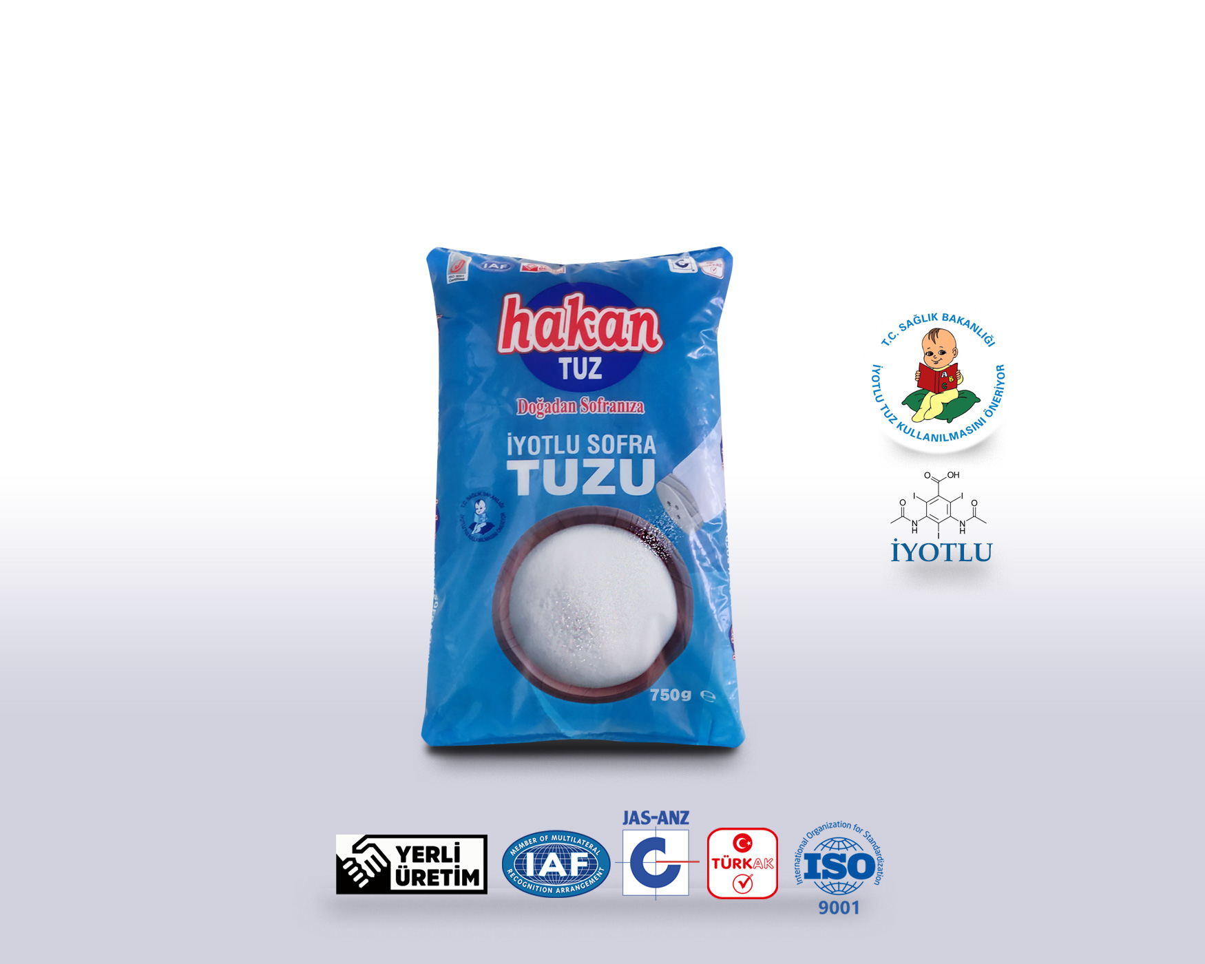 İyotlu Sofra Tuzu 750gr