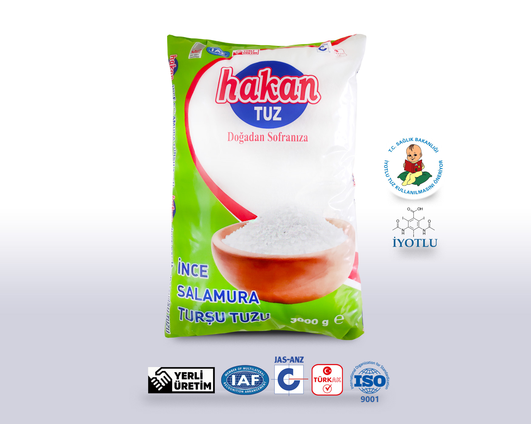 İnce Salamura Turşu Tuzu 3000gr